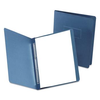 Oxford Paper Report Cover, Large 2 Prong Fastener, Letter, 3&quot; Capacity, Dk Blue, 25/Box