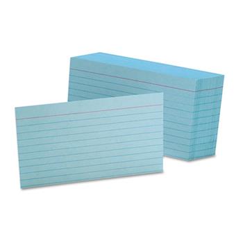 Oxford Index Cards, Ruled, 3 in x 5 in, Blue, 100 Cards/Pack