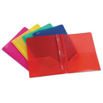 Oxford Two-Pocket Portfolio, Tang Fastener, 1/2&quot; Capacity, Assorted Colors, 25/Box