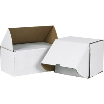 W.B. Mason Co. Outside Tuck mailers, 7 5/8&quot; x 5 7/16&quot; x 3 9/16&quot;, White, 25/BD