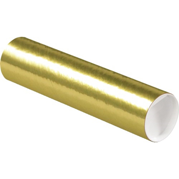 W.B. Mason Co. Colored Mailing Tubes, 3&quot; x 12&quot;, Gold, 24/CS