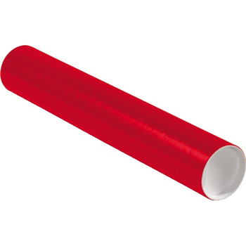 W.B. Mason Co. Colored Mailing Tubes, 3&quot; x 18&quot;, Red, 24/CS