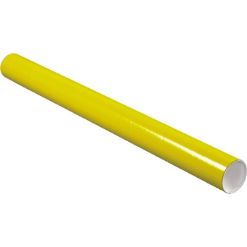 W.B. Mason Co. Colored Mailing Tubes, 3&quot; x 36&quot;, Yellow, 24/CS