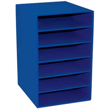 Classroom Keepers Six Shelf Organizer, Blue, 12&quot; x 13-1/2&quot; x 17-3/4&quot;