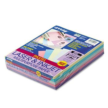 Pacon Array Colored Bond Paper, 20 lb, 8.5&quot; x 11&quot;, Assorted Pastels, 500 Sheets/Ream