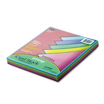 Pacon Array Card Stock, 65 lb, 8.5&quot; x 11&quot;, Assorted Pastel Colors, 100 Sheets/Pack