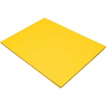 Pacon Tru-Ray Construction Paper, 76 lb, 18&quot; x 24&quot;, Yellow, 50 Sheets/Pack