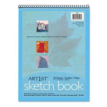 Pacon Artist&#39;s Sketch Book, Unruled, 9&quot; x 12&quot;, White Paper, 30 Sheets