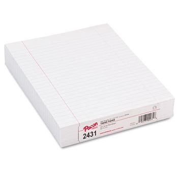 Pacon Composition Paper With Red Rule, 16 lbs., 8 x 10-1/2, White, 500 Sheets/RM
