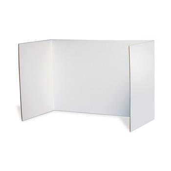 Pacon Privacy Boards, 16 in H x 48 in W x 12 in D, White, 4 Boards/Pack