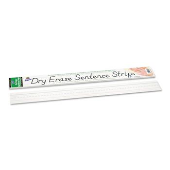 Pacon Dry Erase Sentence Strips, 24 x 3, White, 30/Pack