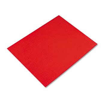 Pacon Colored Four-Ply Poster Board, 28 x 22, Red, 25/Carton