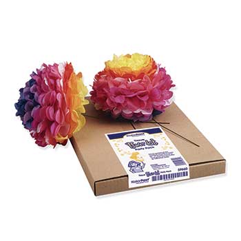 Pacon KolorFast Tissue Flower Kit, Assorted Colors, 84 Sheets/Pack