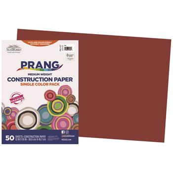 Prang Construction Paper, 12&quot; x 18&quot;, Red, 50 Sheets/Pack