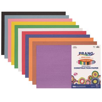 Prang Construction Paper, 12&quot; x 18&quot;, Assorted Colors, 150 Sheets/Pack