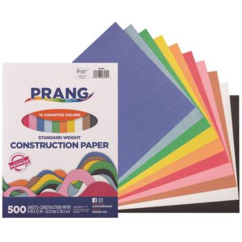 Prang Construction Paper Assortments, 9&quot; x 12&quot;, Assorted Colors, 500 Sheets/Pack