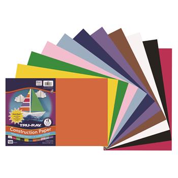 Pacon Construction Paper Smart-Stack, 12&quot; x 18&quot;, Classic Colors, 120 Sheets/Pack