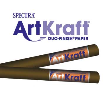 Pacon Spectra Duo-Finish ArtKraft Paper, 48&quot; x 200&#39;, Brown