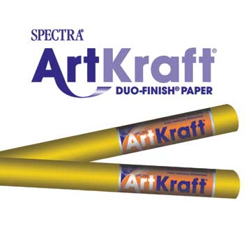 Pacon Spectra Duo-Finish ArtKraft Paper, 48&quot; x 200&#39;, Gold