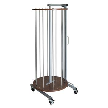 Pacon Rotary Rack for Art Kraft Rolls, 58&quot; H x 24&quot; W x 28&quot; D, Gray