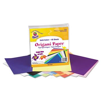 Pacon Origami Paper, 30 lb, 9&quot; x 9&quot;, Assorted Bright Colors, 40 Sheets/Pack