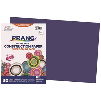 Prang Construction Paper, 12&quot; x 18&quot;, Blue, 50 Sheets/Pack