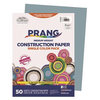 Prang Construction Paper, 9&quot; x 12&quot;, Sky Blue, 50 Sheets/Pack