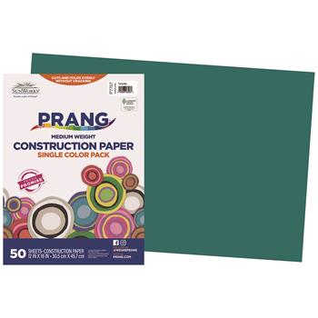 Prang&#174; Construction Paper, 12 in x 18 in, Turquoise, 50 Sheets/Pack