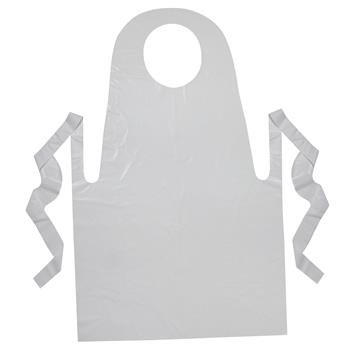 Creativity Street Creativity Street Disposable Plastic Aprons, 24 in x 35 in, White, 100/Pack