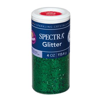 Pacon Spectra Glitter, .04 in Hexagon Shape, 4 oz, Green