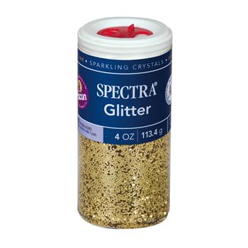 Pacon Spectra Glitter, .04 in Hexagon Shape, 4 oz, Gold