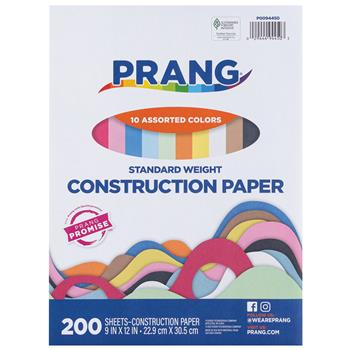 Prang Prang Construction Paper Assortments, 9&quot; x 12&quot;, 10 Assorted Colors, 200 Sheets/Pad