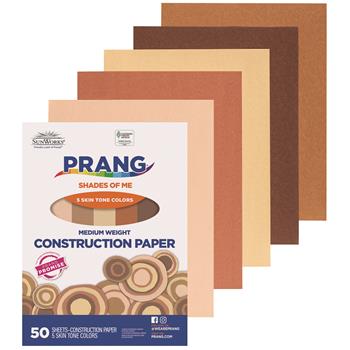 Prang Shades of Me Construction Paper, 9&quot; x 12&quot;,  5 Assorted Skin Tone Colors, 50 Sheets/Pack