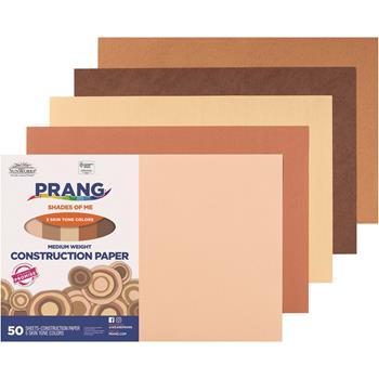 Prang Shades of Me Construction Paper, 12&quot; x 18&quot;, 5 Assorted Skin Tone Colors, 50 Sheets/Pack