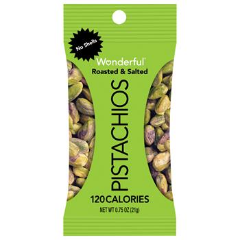 Wonderful Pistachios, No Shells, 0.75 oz, 96/CS