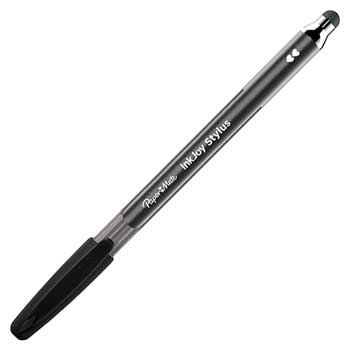 Paper Mate Liquid Paper InkJoy 100 Stick Stylus Ballpoint Pens, 1mm, Black