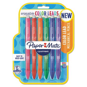 Paper Mate Clearpoint Color Mechanical Pencils, Assorted, School Grade, 6/Pack, 6 Packs/Box