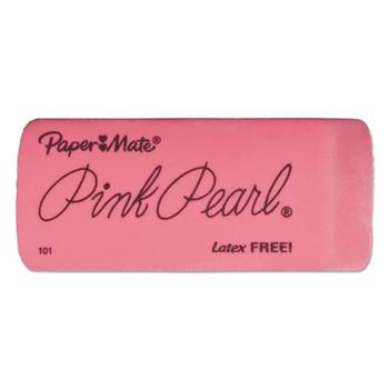 Paper Mate Pink Pearl Eraser, Large, 3/Pack