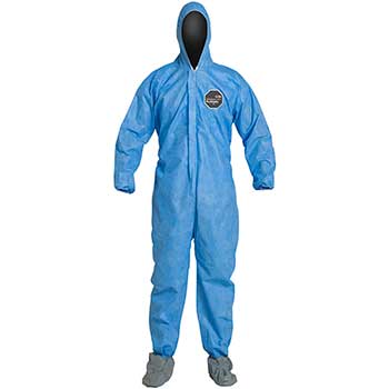 DuPont ProShield&#174; 10 Hooded Coveralls, Elastic Waist and Wrists, Blue, 2X-Large, 25/CS