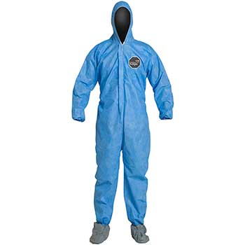 DuPont ProShield&#174; 10 Hooded Coveralls,  Elastic Waist and Wrists, Blue, 3X-Large, 25/CS