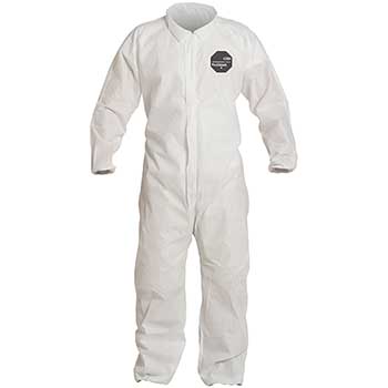 DuPont&#174; ProShield&#174; 10 Collared Coveralls, Elastic Waist, Wrists and Ankles, White, 2X-Large, 25/CS