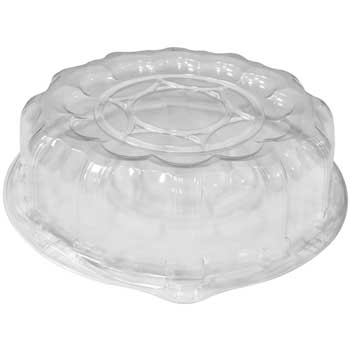 Pactiv Dome Lid, 18&quot;, Fluted, 50/CT