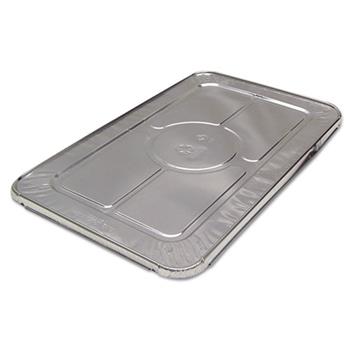 Pactiv FS Foil-Lam Food Container Lids, White/Aluminum, 20 3/4w x 12 3/4d, 80/Carton
