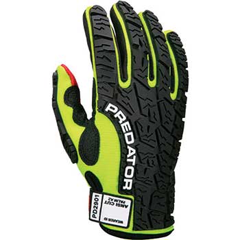 MCR Safety Predator™ Multi-Task Gloves, PVC, XX-Large, High-Vis Lime/Red, PR