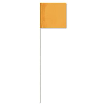 Presco Stake Flags, 2.5 x 3.5-21&quot;, OrangeGlo