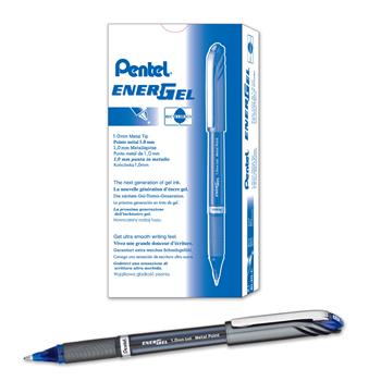 Pentel EnerGel NV Liquid Gel Pen, 1mm, Blue Barrel, Blue Ink