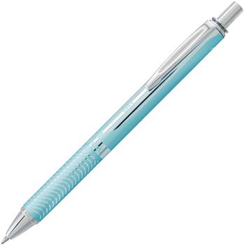 Pentel EnerGel Alloy RT Retractable Liquid Gel Pen, .7mm, Aquamarine Barrel, Black Ink