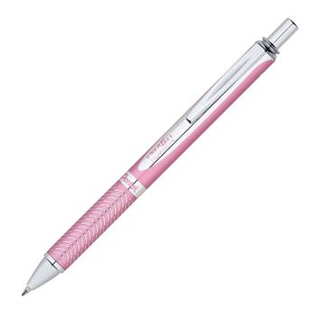 Pentel EnerGel Alloy RT Retractable Liquid Gel Pen, .7mm, Pink Barrel, Black Ink