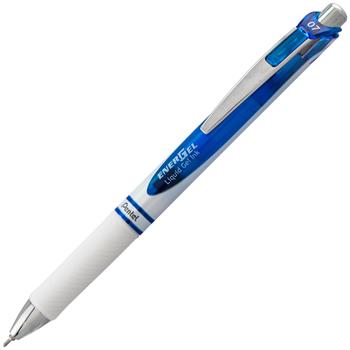 Pentel EnerGel Pearl Retractable Liquid Gel Pen, 0.7 mm Needle Point, Refillable, Blue Gel Ink