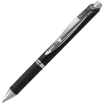 Pentel EnerGel PRO Permanent Gel Pen, 0.7 mm Medium, Black Barrel/Ink
